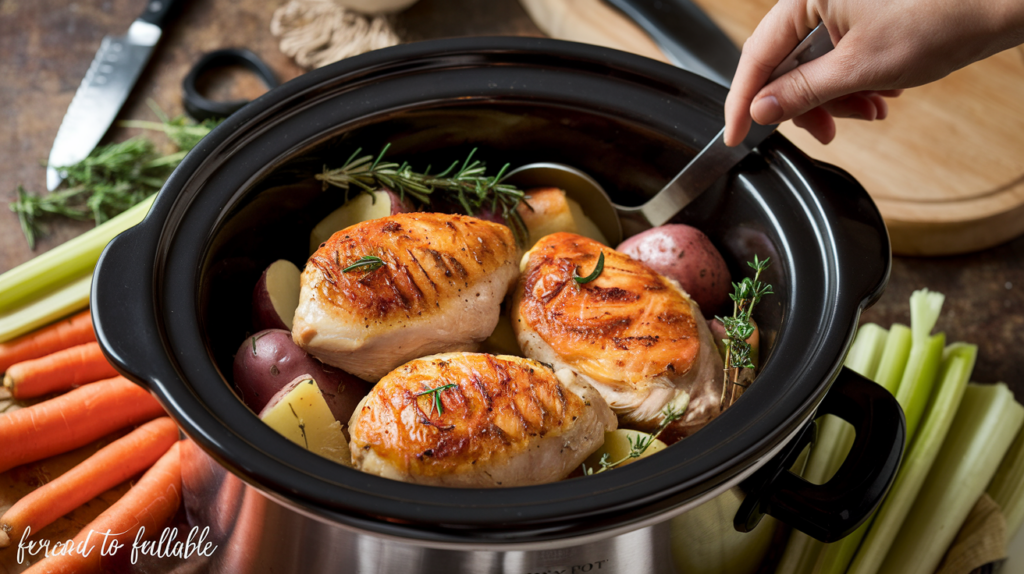 how long to cook frozen chicken in crock pot