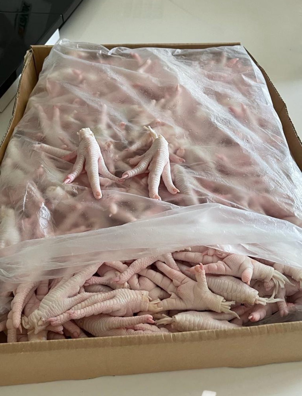 Frozen chicken feet